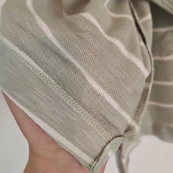 NWT Three Bird Nest Dreamy Daze Striped Sage Green Women's Top - Picture 13 of 16